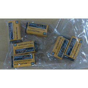 Duracell Procell 9 Volt Batteries Long Lasting Professional 6 Pack  (Mar/2023)